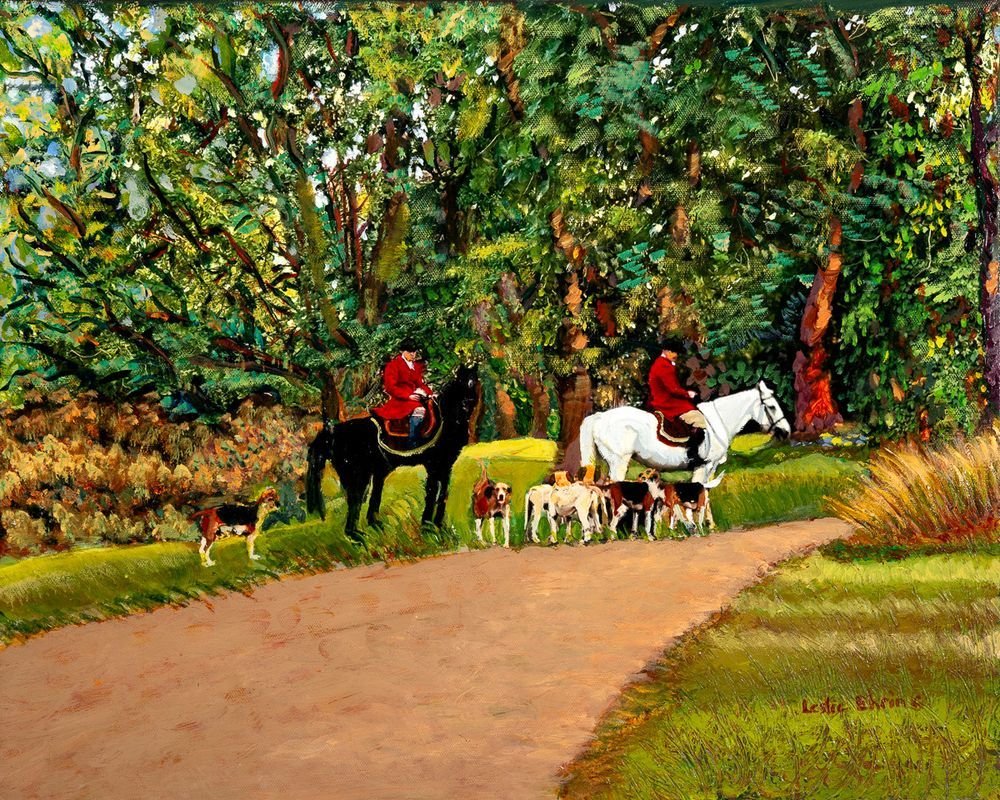 Riders and Hounds Amidst 300 Year Old Trees, Kilkenny, Ireland