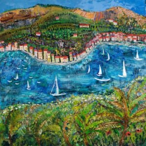 Portofino Harbor Town and Sailboats